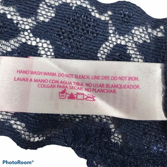 No Boundaries Womens Size XXXL 10 Thong Panty Lace Blue New With Tags - Picture 6 of 9